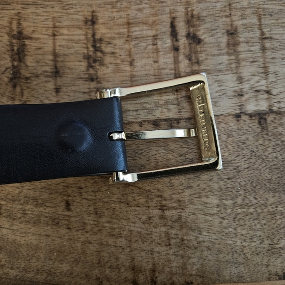 W. Kleinberg Neiman Marcus chocolate brown leather belt Gold tone buckle Size 36 - Picture 10 of 11